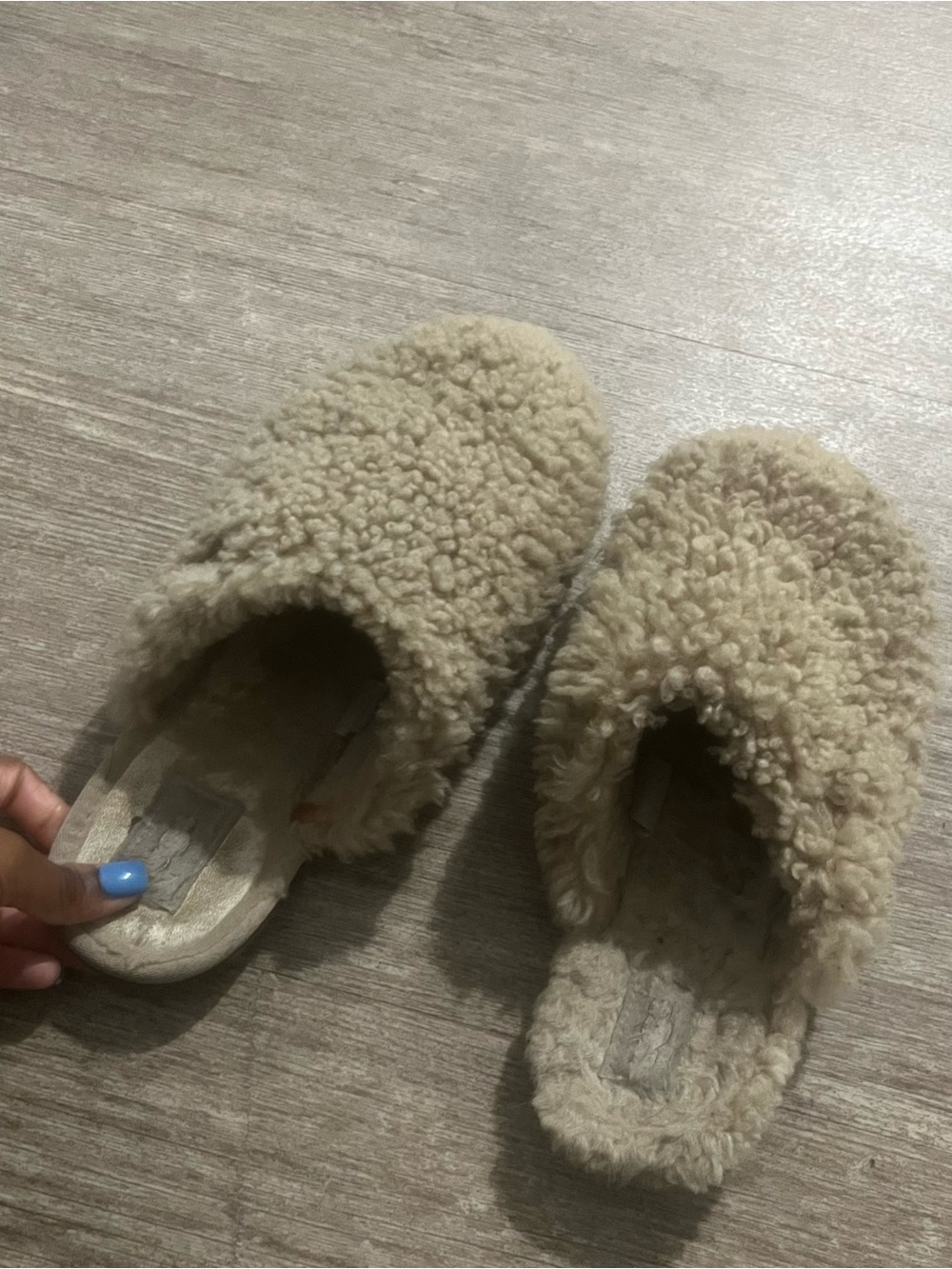 UGG Women's Cozy Cream Shearling Slip-On Slippers